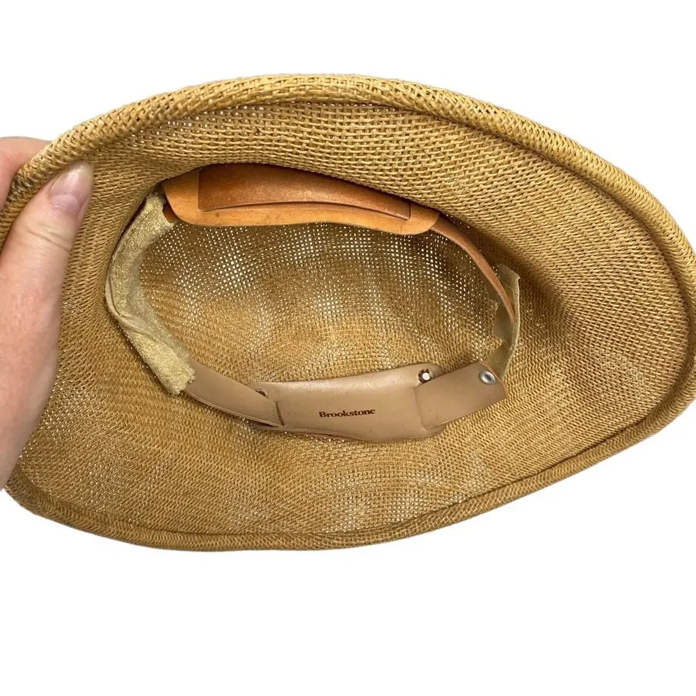Vintage Brookstone Woven Safari Hat